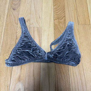 Women's SKIMS Swim Umber Velvet Bikini Top Size L SKU653